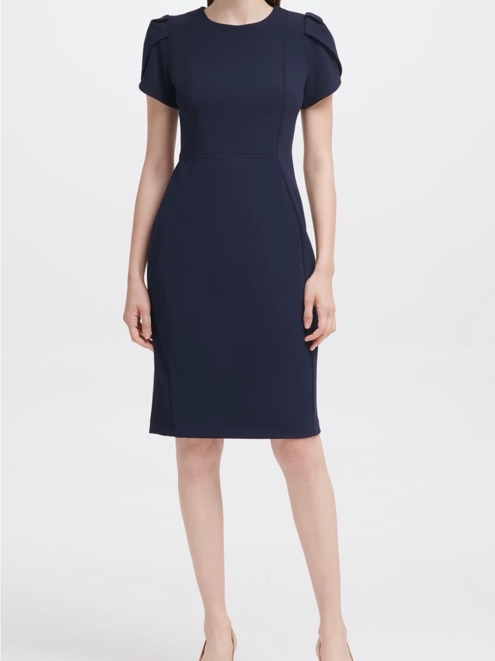 Calvin Klein tulip sleeve sheath dress